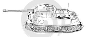 Blueprint of realistic tank