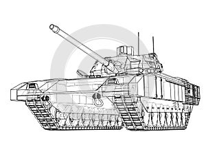 Blueprint of realistic tank