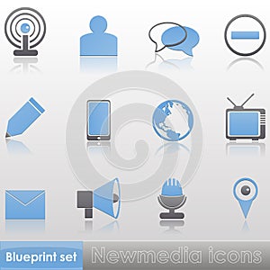 Blueprint set - Newmedia icons