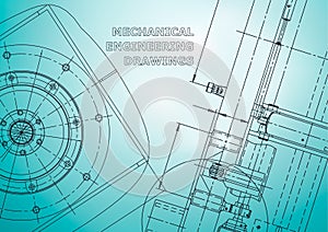 Blueprint, Sketch. Vector engineering illustration