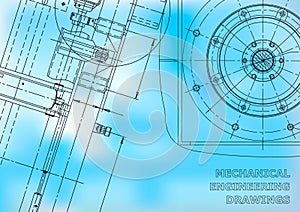 Blueprint, Sketch. Vector engineering illustration