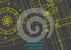 Blueprint, Sketch. Vector engineering illustration