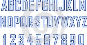 Blueprint style font