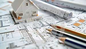 Blueprint of success planning, growth, and construction industry