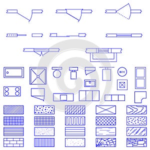 Disegno tecnico simboli usato secondo architetti 