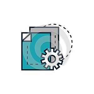 Blueprints gear work tools engineering icon