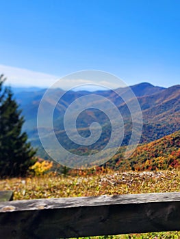Blueridge mountains in the fall