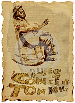 Blues Man with the guitar