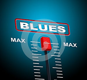 Blues Music Represents Jazz Band And Audio