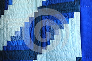 Blues rectangles and squares Amish Handmade Quilt