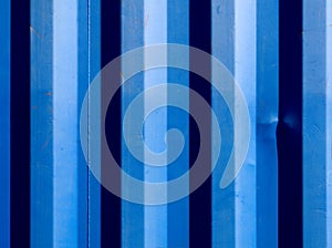 Blues stripes of a shipping container