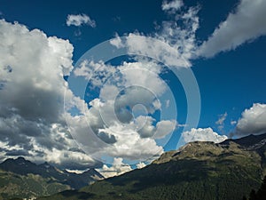 Bluesky cloud mountain