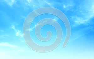 BlueSky with White Clouds Background with White Clouds