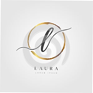 Initial Letter L Brush Logo Design