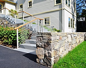 Bluestone Steps and Stone Wall