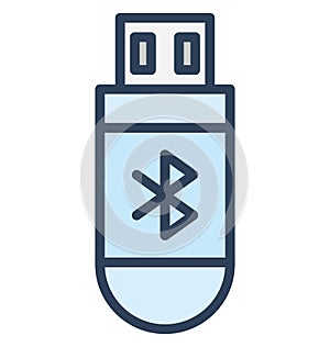 Bluetooth adapter, bluetooth device Isolated Vector Icon That can be easily edited in any size or modified.