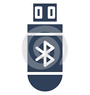 Bluetooth adapter, bluetooth device Isolated Vector Icon That can be easily edited in any size or modified.