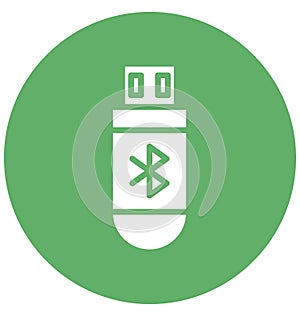 Bluetooth adapter, bluetooth device Isolated Vector Icon That can be easily edited in any size or modified.