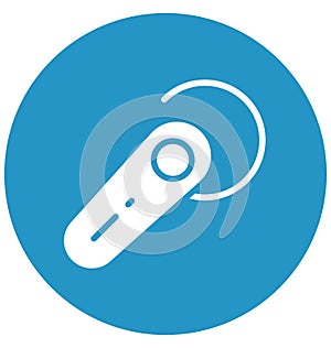 Bluetooth headset, handsfree connectivity Isolated Vector Icon That can be easily edited in any size or modified.