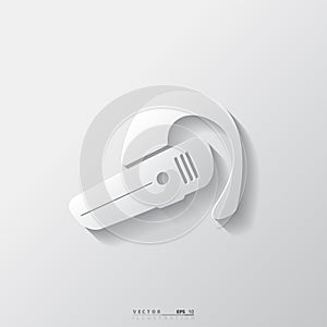 Bluetooth Headset icon. Wireless connection.