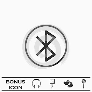 Bluetooth icon flat