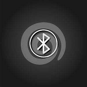Bluetooth icon flat.