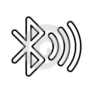 Bluetooth icon, bluetooth icon with wireless connection