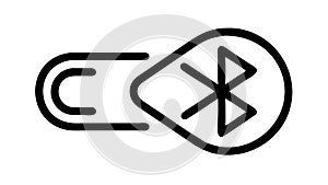 Bluetooth Wireless Connectivity, Technology Pairing Device Icon, vector design Generative AI