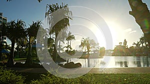 Bluewater lagoon in Mackay, Queensland, Australia, in the summer