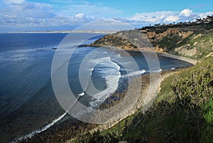 Bluff Cove and the Shoreline on the Palos Verdes Peninsula, South Bay, Los Angeles, California