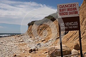 Bluff Erosion Warning