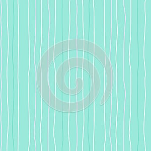 Bluish green color Seamless pattern with hand drawn stripes.