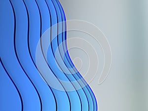 Bluish paralell waves over grey background