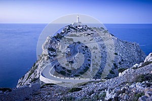 Bluish View Of The Lighthouse At Cap De Formentor photo