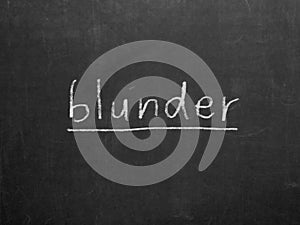 Blunder concept word