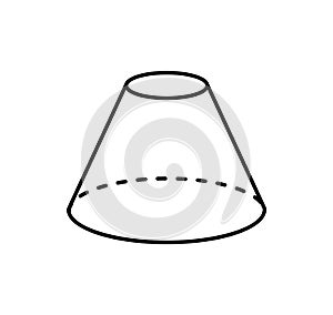 Blunted Cone Isolated Geometric Shape Projection