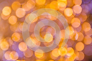 Blur - abstract bokeh circle string lights for background