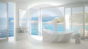 Blur background interior design, minimalist bathroom