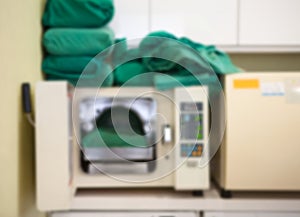 blur background of sterile machine