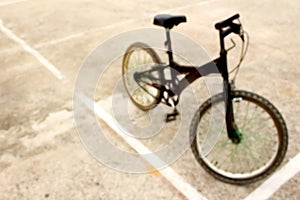 Blur bicycle on sport stadium