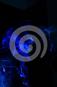 Blur blue smoke abstract texture background