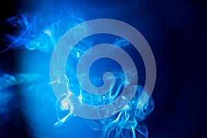 Blur blue smoke abstract texture background