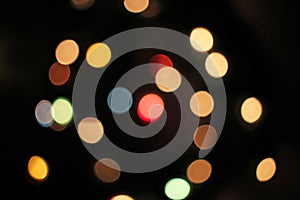 Blur blurred defocused christmas lights bokeh light dots