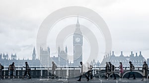 Blur - Commuters in generic city.