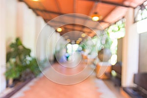 Blur or Defocus Background of Walkway or building Corridor