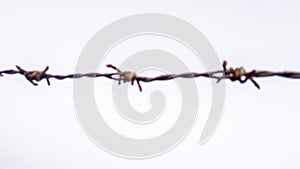 Blur fence wire or barbed wire