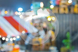 Blur of festival background from Indy night market on Bangkok