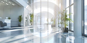 Blur focus of open space office interior background