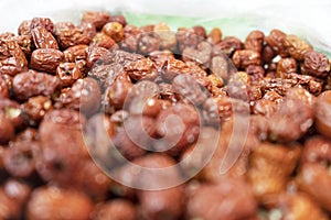 blur,Full frame shot of dried Chinese red dates. Jujube food background