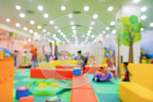 Blur Image of Indoor Playground for kids.